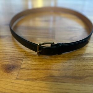 Men's Black Leather Belt - Size 42 - POLO RL